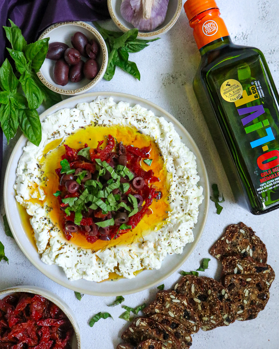 Creamy Goat Cheese and Sundried Tomato Appetizer OLive & Co.