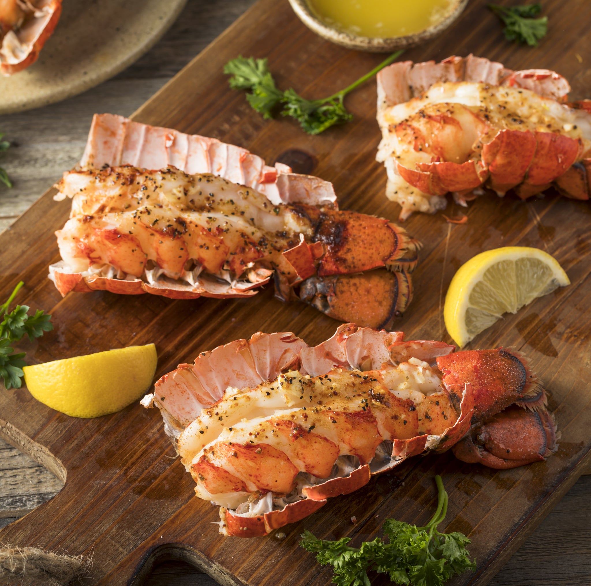 Grilled Lobster Tails with Olive Oil