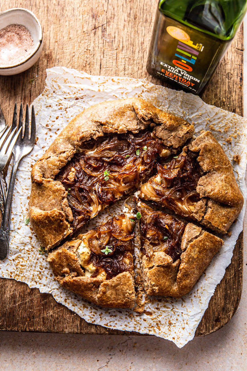 Caramelized Onion Galette w/ Goat Cheese by @NattEats